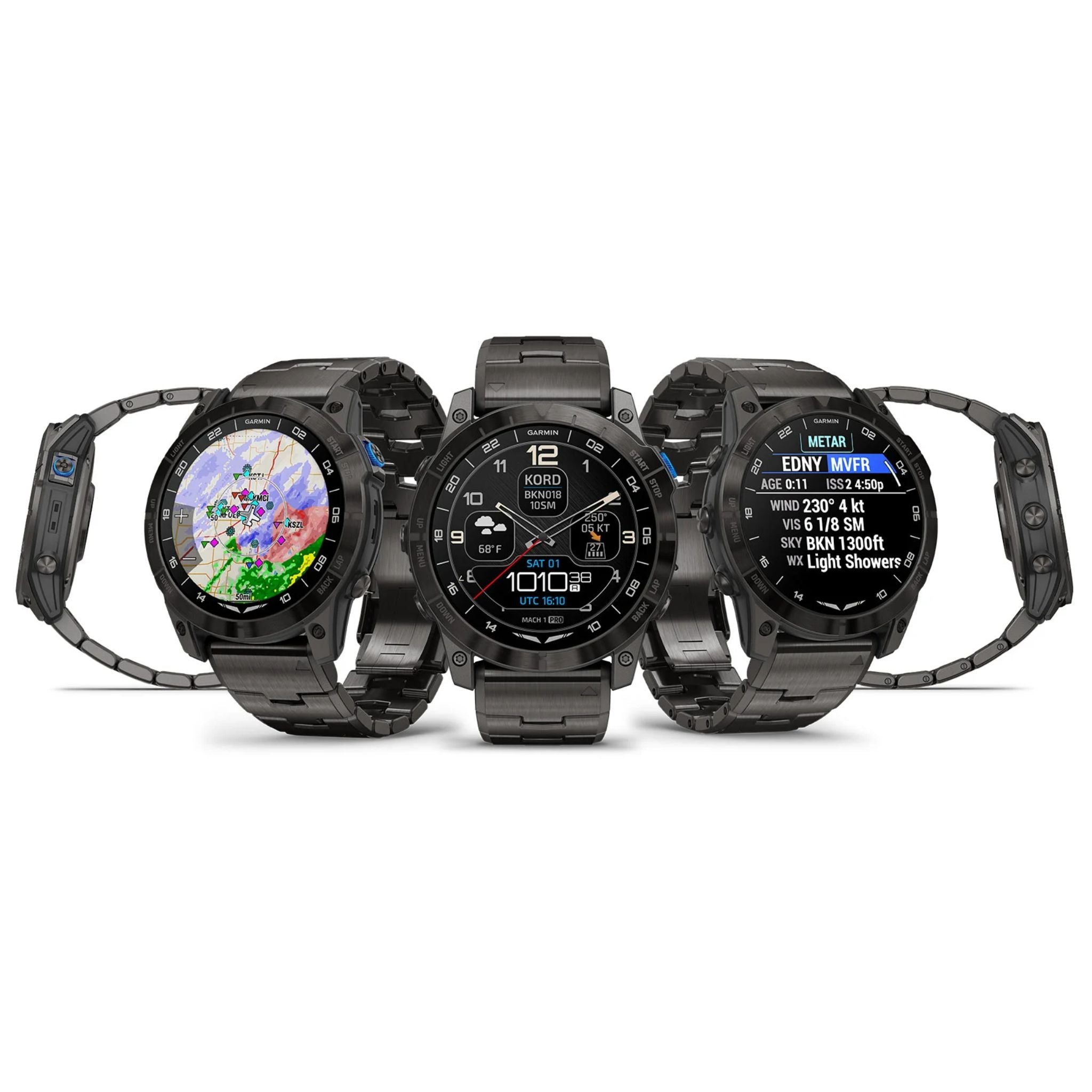 Garmin - D2 Mach 1 Pro Aviator smartwatch + vented titanium bracelet