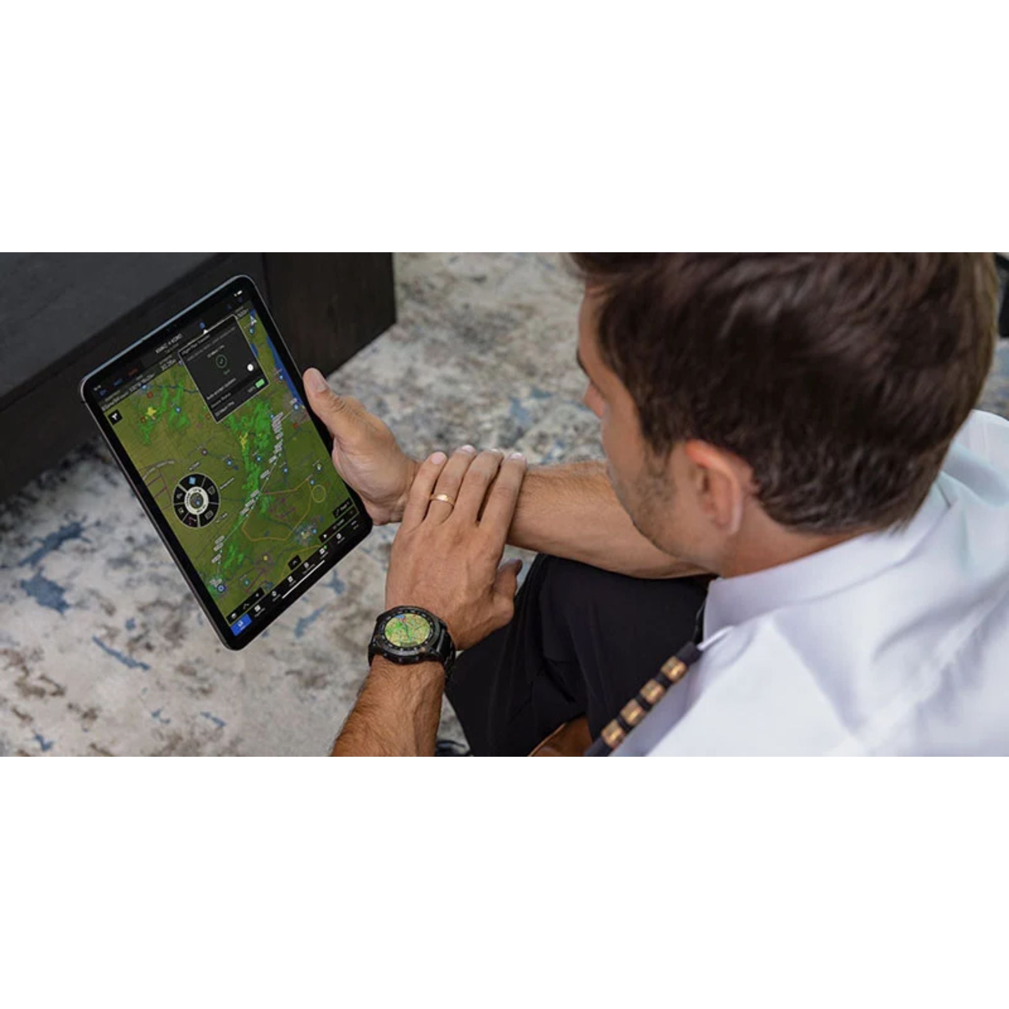 Garmin - D2 Mach 1 Pro Aviator smartwatch + vented titanium bracelet