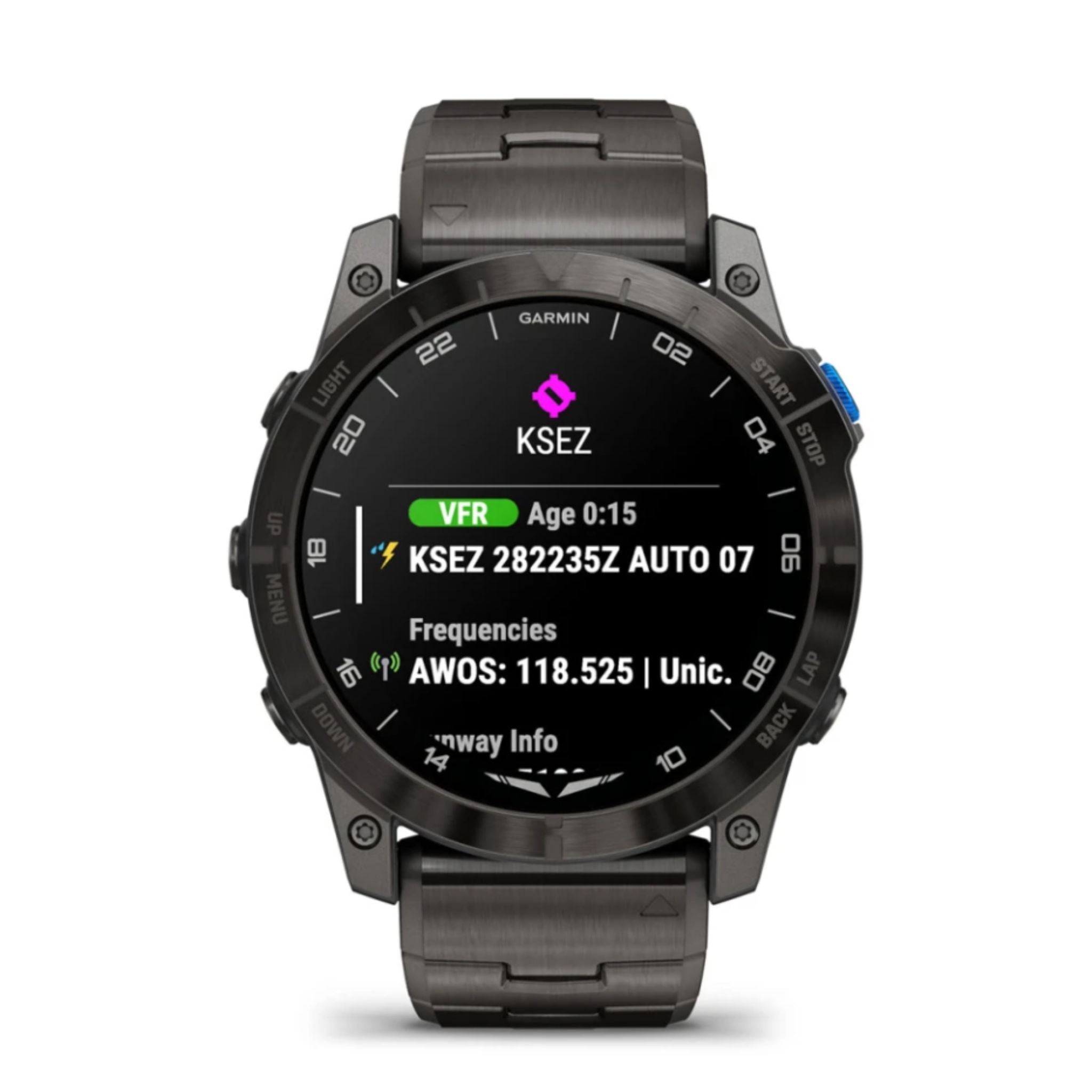 Garmin - D2 Mach 1 Pro Aviator smartwatch + vented titanium bracelet