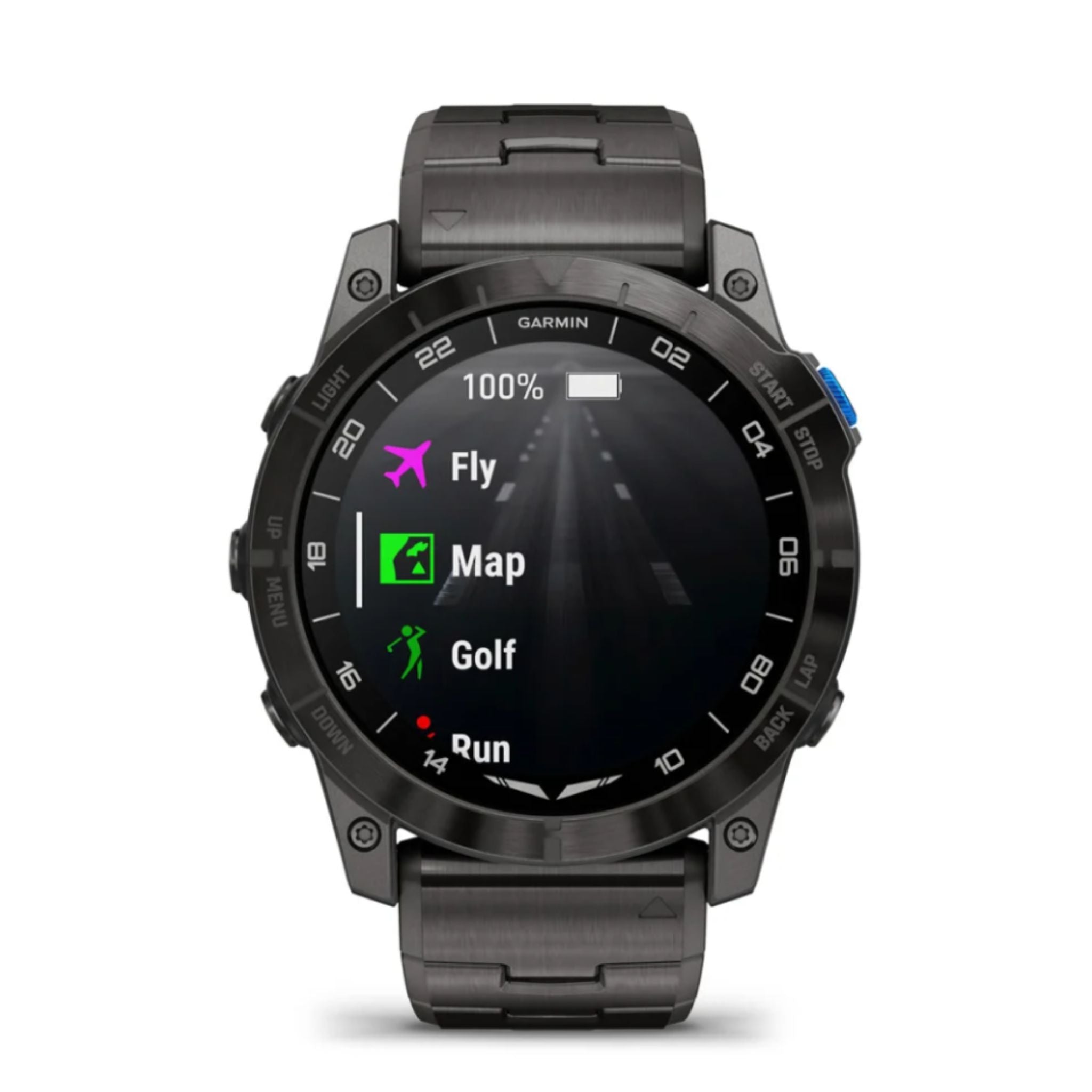 Garmin - D2 Mach 1 Pro Aviator smartwatch + vented titanium bracelet