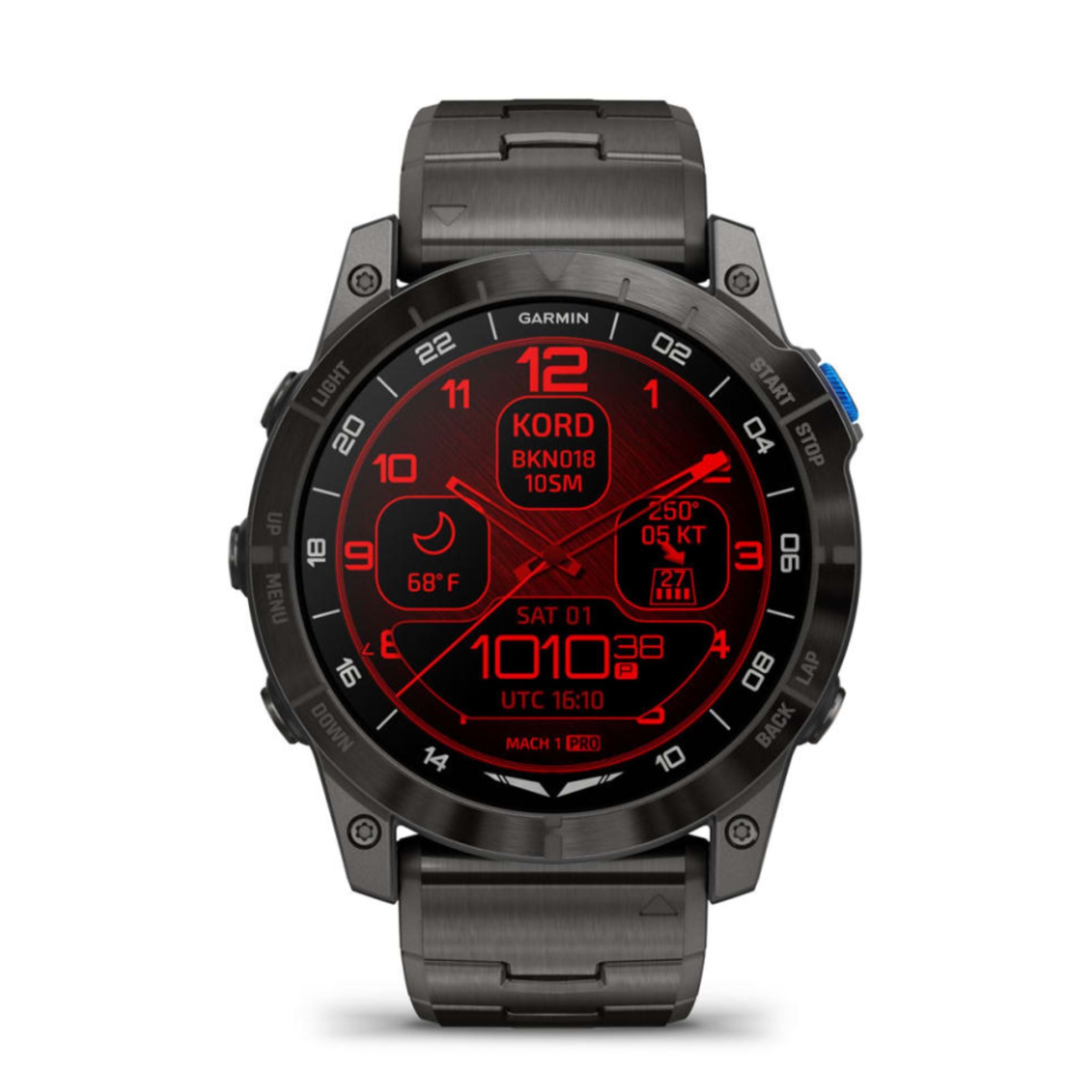 Garmin - D2 Mach 1 Pro Aviator smartwatch + vented titanium bracelet