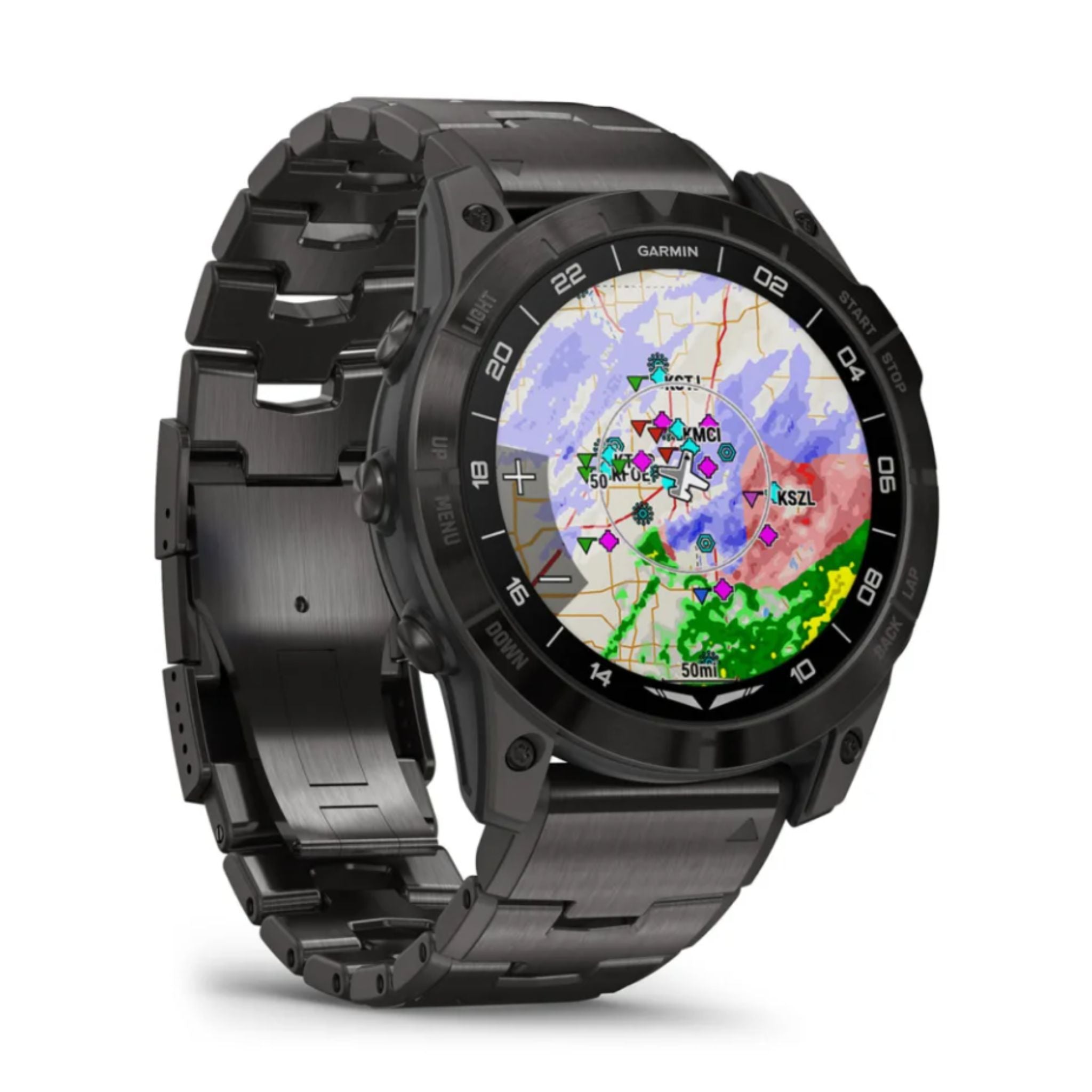 Garmin - D2 Mach 1 Pro Aviator smartwatch + vented titanium bracelet