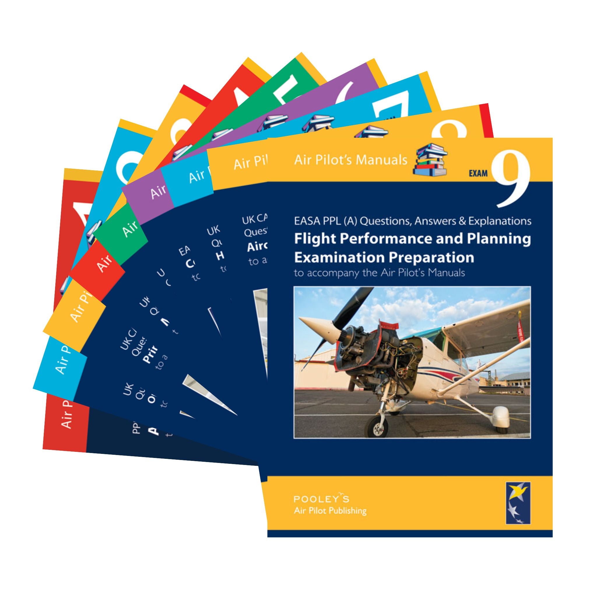 Air Pilot's Manual Q&A Examination Preparation Books 1-9 for PPL (A)