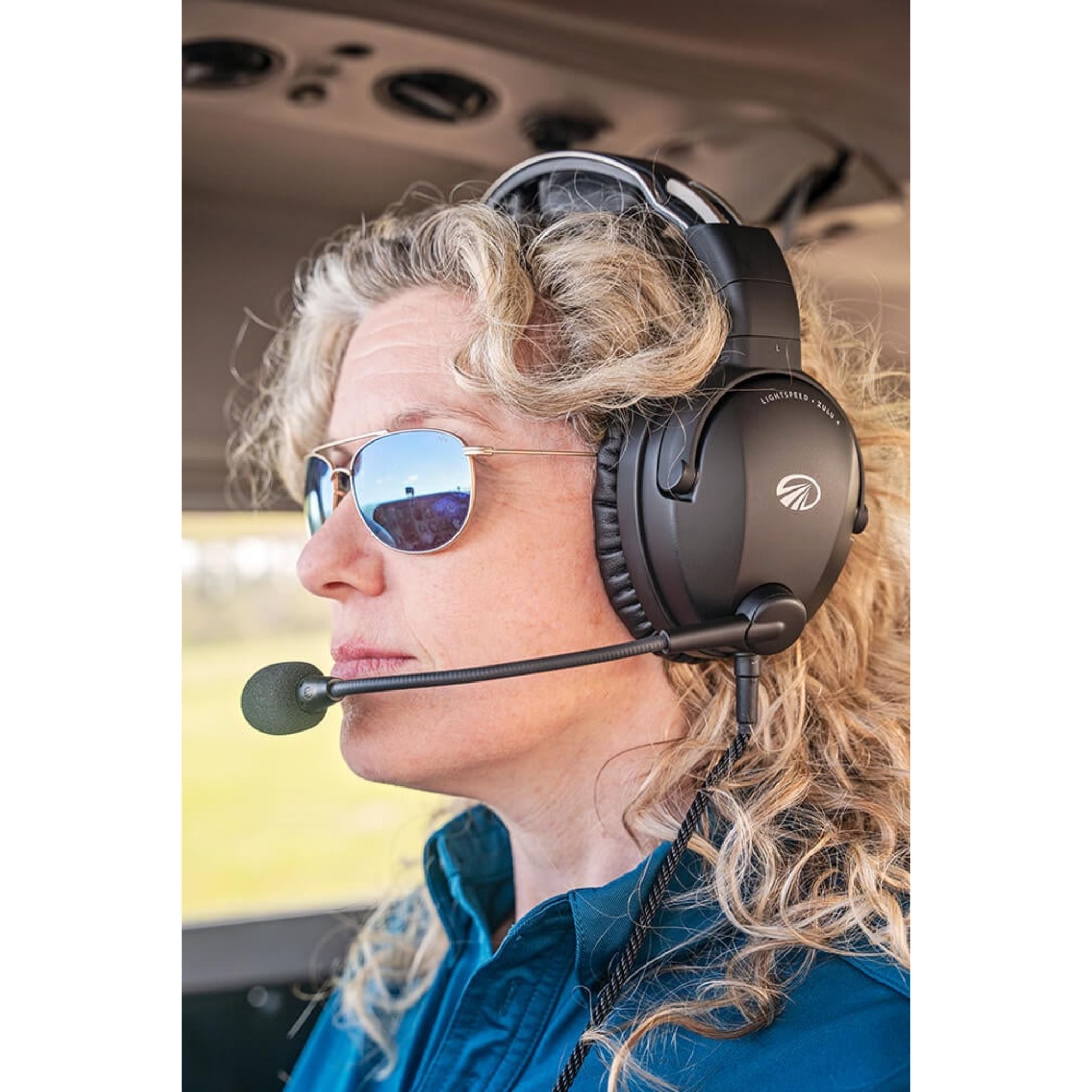 Lightspeed - Zulu 4 GA Panel Power 6-Pin ANR Headset with Bluetooth