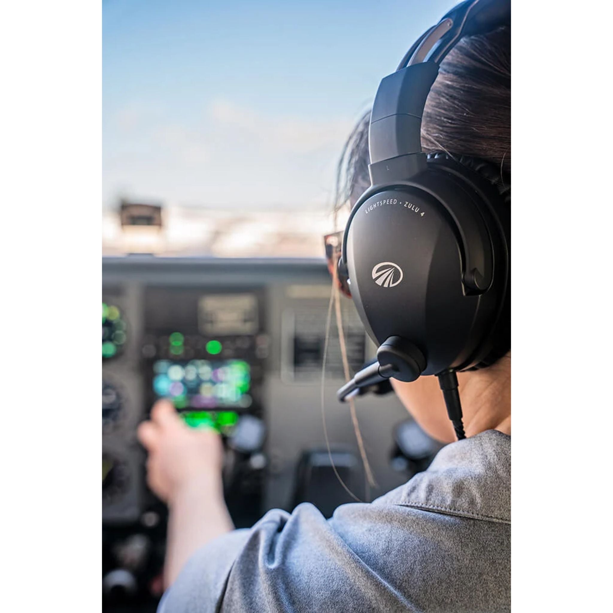 Lightspeed - Zulu 4 GA Panel Power 6-Pin ANR Headset with Bluetooth