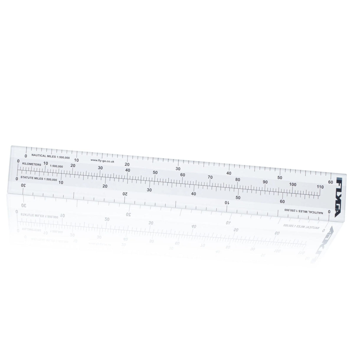 FlyGA - Nautical Mile Scale Map Ruler (60nm Distance)