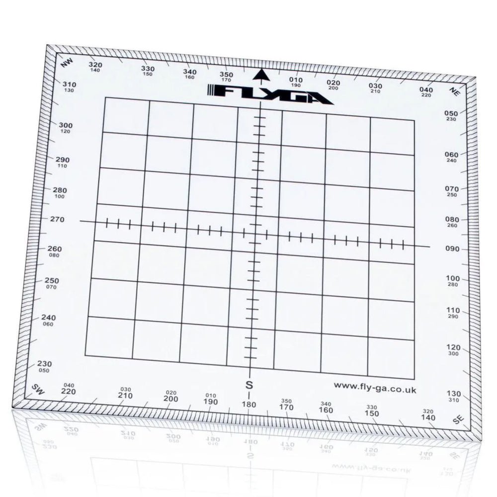 FlyGA - Nautical Map Navigation Protractor (Square)