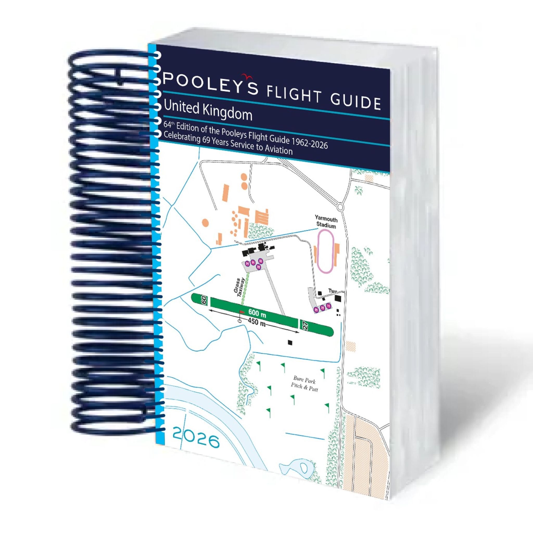 Pooleys 2026 United Kingdom Flight Guide Spiral Edition