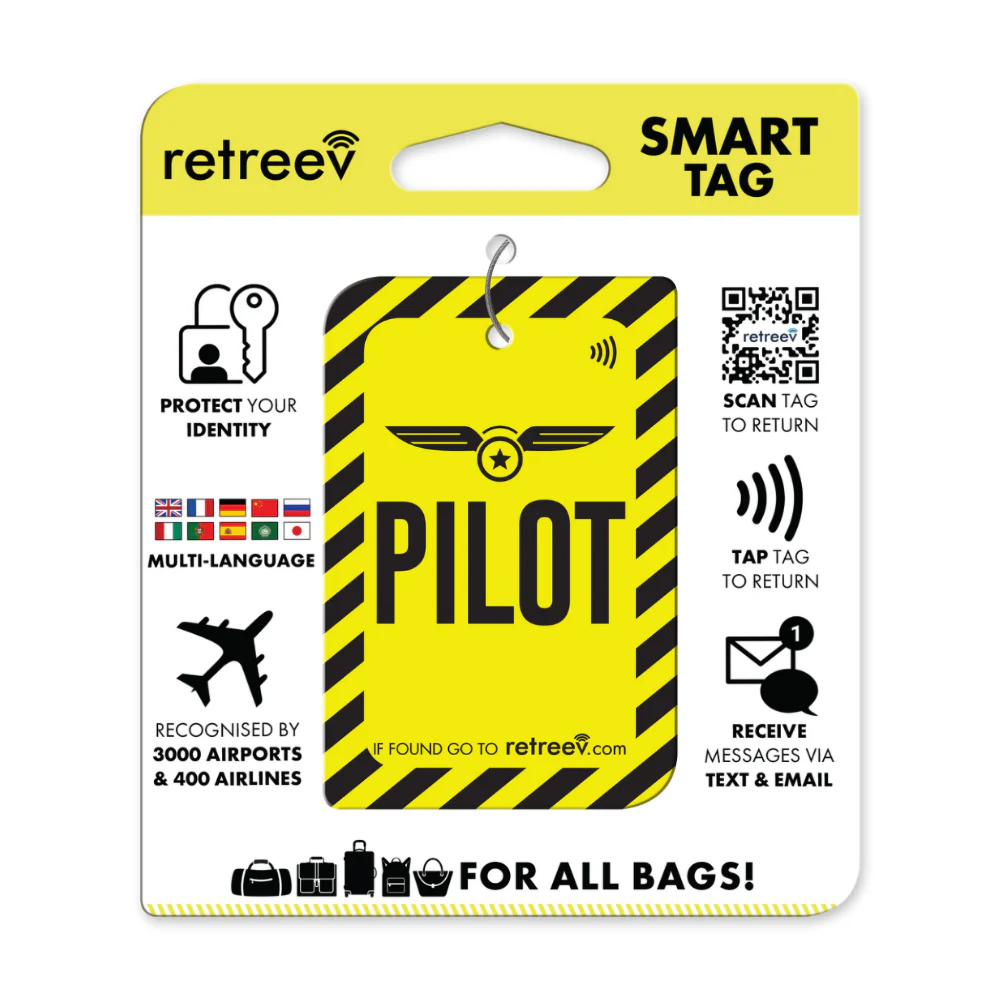 Retreev SMART Luggage Tag with NFC Pilot